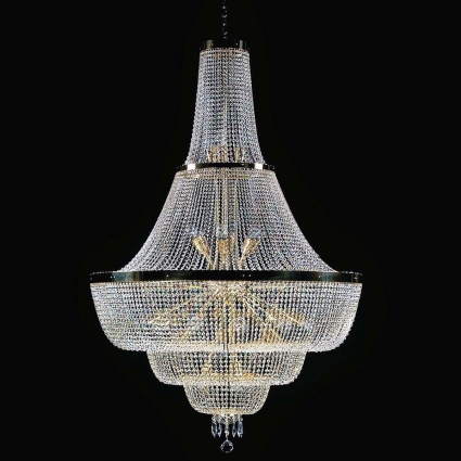 Подвесная люстра Artglass Gemma Dia 1100 CE в классическом стиле, цвет латунь