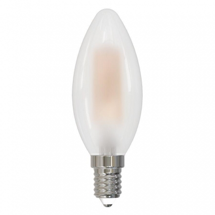Лампа светодиодная филаментная Volpe E14 5W 3000K матовая LED-C35-5W/3000K/E14/FR/SLF UL-00008322 цвет матовый, мощность 9 Вт