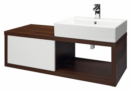 Тумба с раковиной Dreja Storm 120 Kube R, матовая, правая