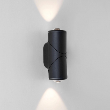 Уличный настенный светодиодный светильник Elektrostandard Gira 35127/D черный 4690389175879 в стиле Хай-тек, цвет черный