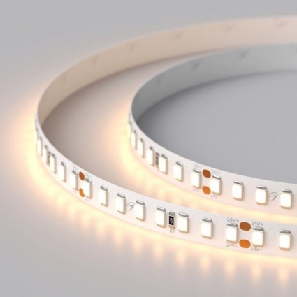 Светодиодная лента Arlight 12W/m 160LED/m 2835SMD теплый белый 5M 024539(2) цвет белый
