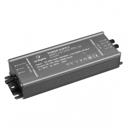 Блок питания Arlight ARPV-LG12300-PFC-S2 12V 300W IP67 022929(1) цвет серый