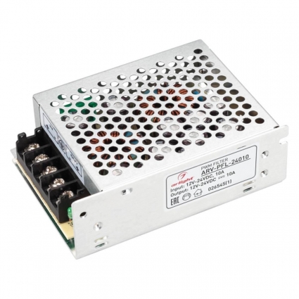 Блок питания Arlight ARV-PFL-24010 DC/DC 12-24V 10A IP20 026545(1) цвет белый, мощность 120240 Вт