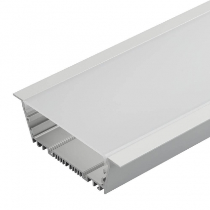 Профиль с рассеивателем Arlight ARH-POWER-W120-F-2000 ANOD 027928, цвет серый