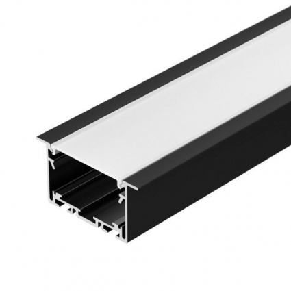Профиль Arlight S2-LINIA69-F-2500 SEAMLESS BLACK (Arlight, Алюминий) 033534, цвет черный