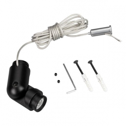 Коннектор поворотный для магнитного шинопровода Arlight Mag-Flex-Con-Power-Turn-Kit 034058 цвет черный