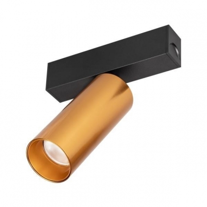 Трековый светодиодный светильник Arlight Mag-Spot-25-R90-9W Warm3000 035001 в современном стиле, цвет золотой