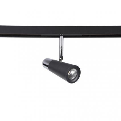 Трековый светодиодный светильник для магнитного шинопровода Crystal Lux Space CLT 0.33 006 12W BL-CH 4000K в современном стиле, цвет черный