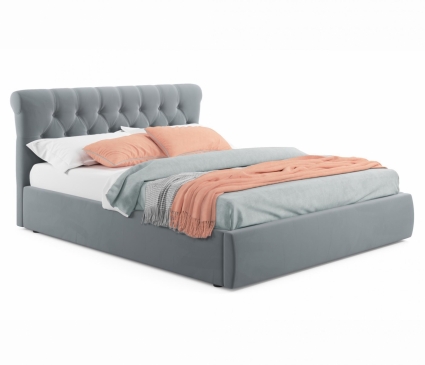 Кровать MYROOM Family Ameli 160х200 подъемным механизмом серого цвета с изголовьем, с ящиком для хранения
