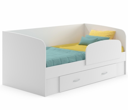Кровать MYROOM Family Модена 80х160 белого цвета с ящиками