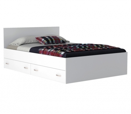 Кровать MYROOM Family Виктория 120х200 с матрасом белого цвета, с изголовьем, с ящиками