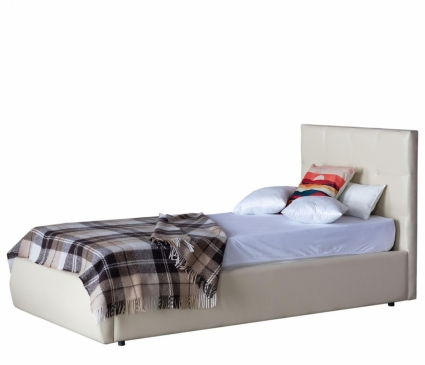 Кровать MYROOM Family Селеста 90х200 с подъемным механизмом светло-бежевого цвета, с изголовьем, с ящиком для хранения