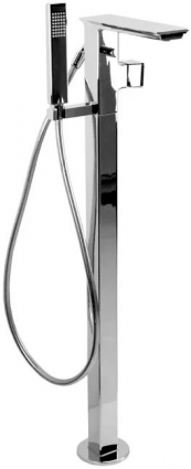 Смеситель Bravat Phillis F656101C-B3-ENG напольный, для ванны с душем, хром, однорычажный, длина излива 20.5 см