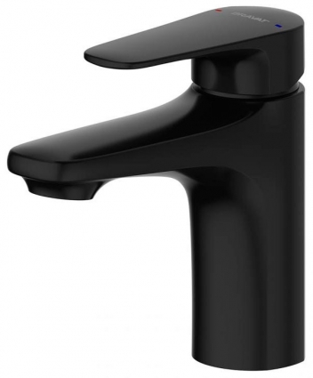Смеситель Bravat Source Black F1173218BW-ENG для раковины, черный матовый, однорычажный, высота излива 9 см