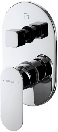 Смеситель Bravat Gina P69194C-ENG для ванны с душем, хром, однорычажный