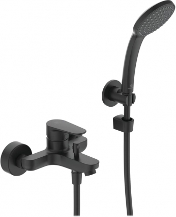 Смеситель Ideal Standard Cerafine O BC706XG для ванны с душем, черный, однорычажный, длина излива 15.9 см