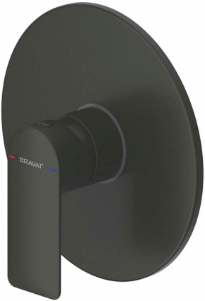 Смеситель Bravat Eddie Black PB8369402BW-ENG для душа, черный матовый, однорычажный