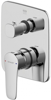 Смеситель Bravat Source PB8173218CP-3-ENG для ванны с душем, хром, однорычажный