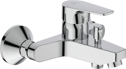 Смеситель Ideal Standard Cerafine D BC692AA для ванны с душем, хром, однорычажный, длина излива 16.1 см