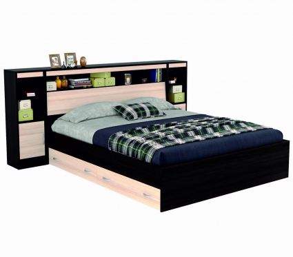 Кровать MYROOM Family Виктория 180х200 бежево-коричневого цвета  с изголовьем, с ящиком для хранения