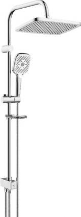 Душевая стойка Lemark LM8811C хром, штанга 103.2 см, шланг двойная оплетка, металлический 150 см