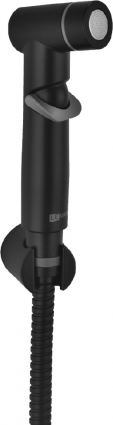 Гигиенический душ Lemark LM8088BL черный штанга 15 см, шланг металлический 120 см