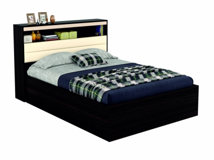 Кровать MYROOM Family Виктория 140х200 цвета венге с блоком, с изголовьем, с ящиком для хранения