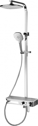 Душевая стойка Bravat Meissen F6277312CP-A-ENG хром штанга 102.2 см, шланг пластиковый 150 см