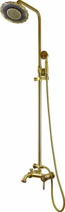 Душевая стойка Bronze de Luxe Windsor 10124DF бронза штанга 124.5 см, шланг металлический 150 см