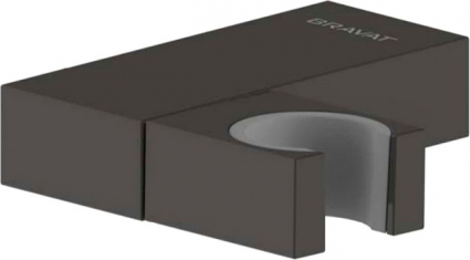 Настенный держатель Bravat P7184BW-ENG черный штанга 1.8 см,  в современном стиле