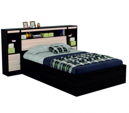 Кровать MYROOM Family Виктория 140х200 бежево-коричневого цвета с матрасом , с изголовьем, с ящиком для хранения