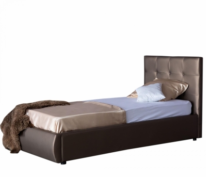 Кровать MYROOM Family Селеста 90х200 с подъемным механизмом коричневого цвета, с изголовьем, с ящиком для хранения