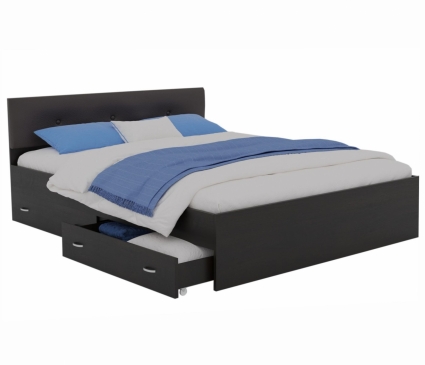 Кровать MYROOM Family Виктория Эко 180х200 цвета венге  с изголовьем, с ящиком для хранения