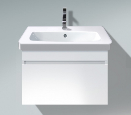 Тумба с раковиной Duravit DuraStyle 65 белая матовая, с ящиками, подвесная