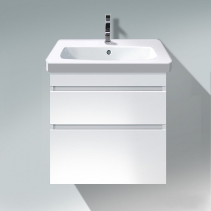 Тумба с раковиной Duravit DuraStyle 65 белая матовая 2 ящика, подвесная, с доводчиками