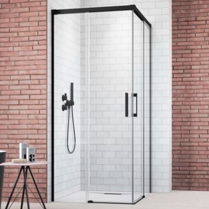 Душевой уголок Radaway Idea Black KDD 80x100 прямоугольный, с покрытием анти-капля