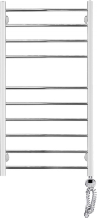 Полотенцесушитель электрический Domoterm Куба П10 50x100 ER, хром, R, лесенка, 10 секций