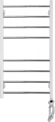 Полотенцесушитель электрический Domoterm Куба П8 40x80 ER, хром, R, лесенка, 8 секций