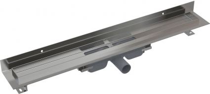 Душевой лоток AlcaPlast APZ116-1050 без решетки к стене, выпуск боковой