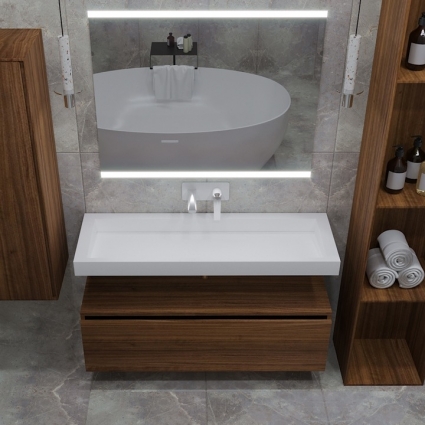 Тумба Armadi Art Flat Valessi Uno-S 120 dark oak подвесная, с ящиками