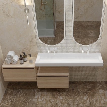 Тумба Armadi Art Flat Valessi Uno-S 60 light oak подвесная, с ящиками