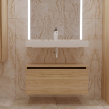 Тумба Armadi Art Flat Valessi Uno-S 80 light oak подвесная, с ящиками