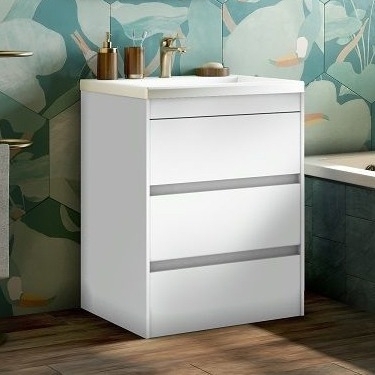 Тумба для комплекта Art&Max Family 60, напольная, Bianco Lucido, с ящиками, глянцевая