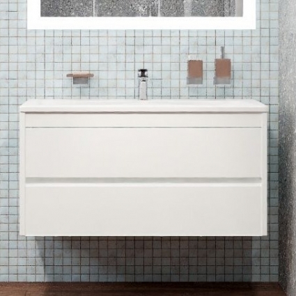 Тумба для комплекта Art&Max Family 100, подвесная, Bianco Lucido, с ящиками, глянцевая