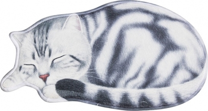Коврик Carnation Home Fashions 3D Cat White 76 см в современном стиле
