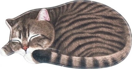 Коврик Carnation Home Fashions 3D Cat Beige 76 см в современном стиле