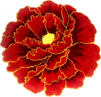 Коврик Carnation Home Fashions Peony Flower Red 60 см в современном стиле