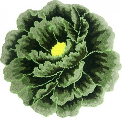 Коврик Carnation Home Fashions Peony Flower Green 60 см в современном стиле