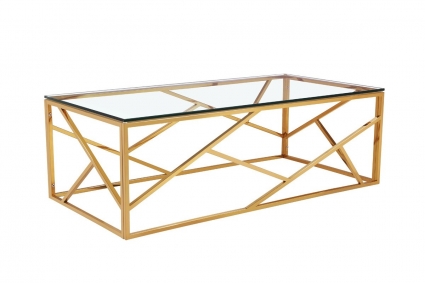 Стол Garda Decor журнальный со стеклянной столешницей  стиль классический