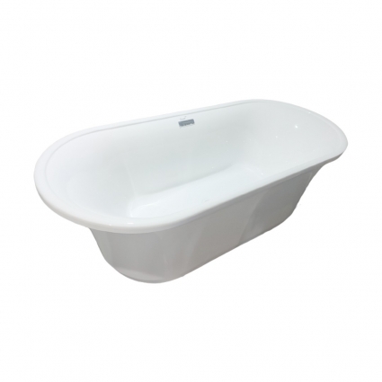 Cerutti Spa Отдельностоящая акриловая ванна CeruttiSpa Lamone CT8331 180x80 Белая со сливом-переливом овальная,  в современном стиле